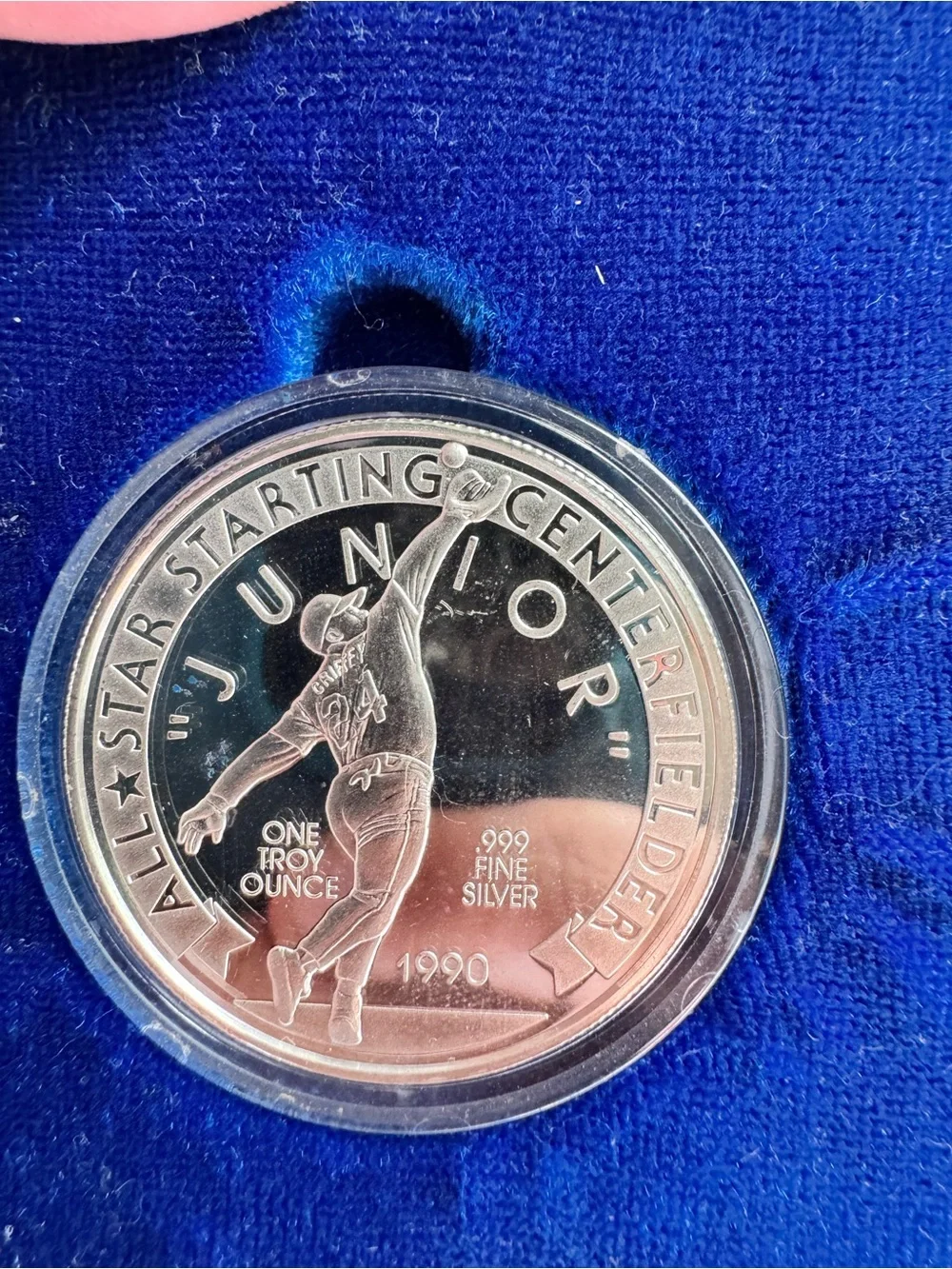 Ken Griffey Jr. Silver Collector Coin - Silver. One troy ounce. 1990.
